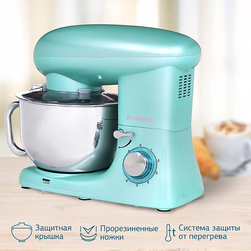 Миксер планетарный Starwind SPM7169 1600Вт бирюзовый фото 10