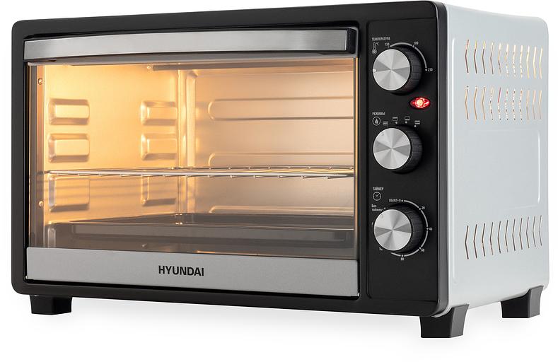 Мини-печь Hyundai MIO-HY074 30л. 1500Вт серебристый/черный фото 3