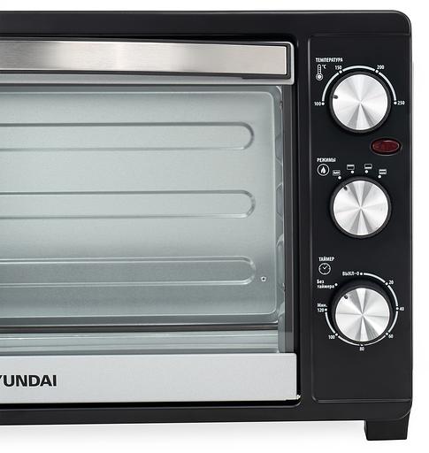 Мини-печь Hyundai MIO-HY074 30л. 1500Вт серебристый/черный фото 7