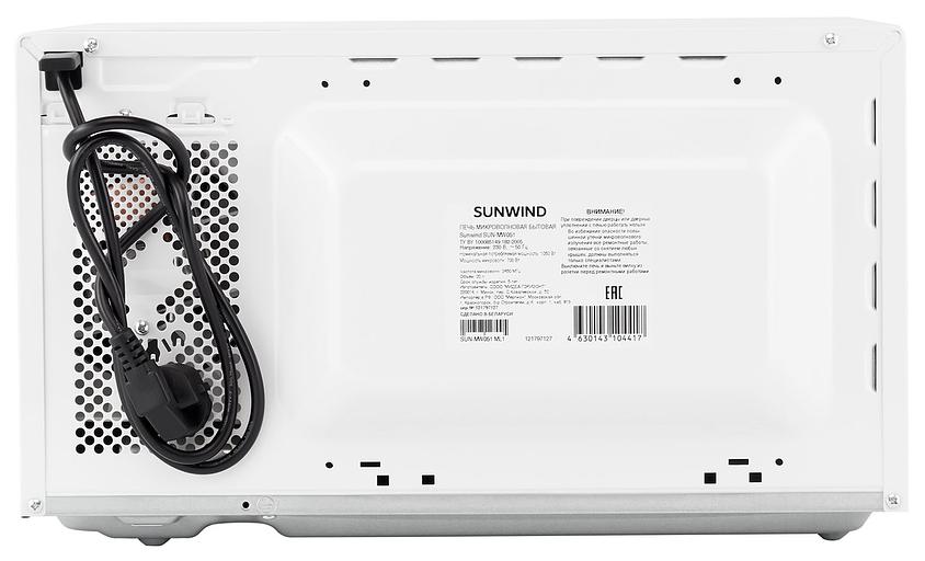 Микроволновая Печь SunWind SUN-MW051 20л. 700Вт белый фото 4