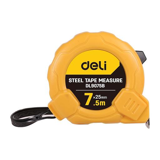Измерительный и разметочный инструмент Deli Рулетка Deli DL9075B 7,5м*25мм, метрическая, ударопрочный корпус фото 1