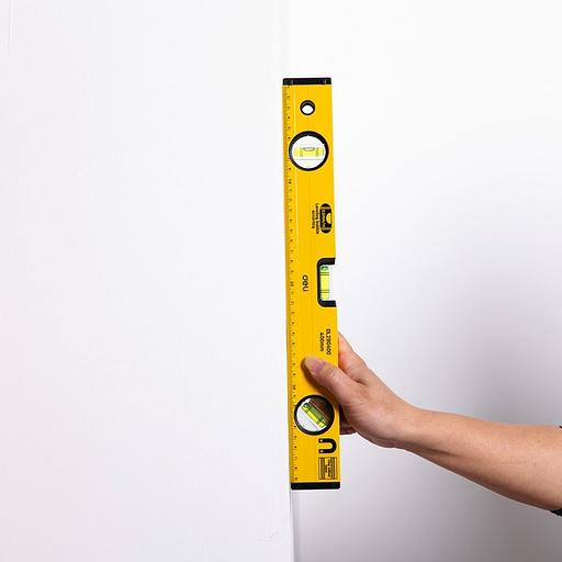 Измерительный и разметочный инструмент Deli Строительный уровень Deli DL290400 400мм, алюминиевый сплав, мягкие резиновые заглушки, магнит, измерение под углом 45° фото 5