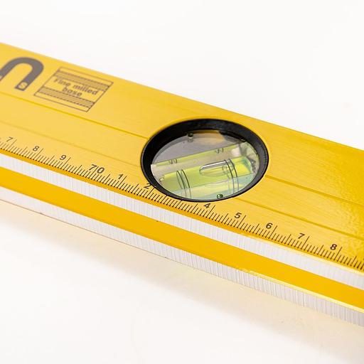 Измерительный и разметочный инструмент Deli Строительный уровень Deli DL290800 800мм, алюминиевый сплав, мягкие резиновые заглушки, магнит, измерение под углом 45° фото 4