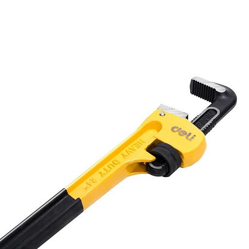 Ключи Deli Трубный ключ Стиллсона Deli DL2548 1085мм, максимальное открытие 141мм, Cr-Mo + углеродистая сталь фото 2