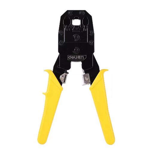 Инструмент обжимной Deli Обжимные клещи Deli DL2468 4P,6P,8P 200мм, в комплекте инструмент для снятия изоляции и набор коннектеров фото 2