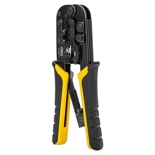 Инструмент обжимной Deli Обжимные клещи с храповым механизмом Deli DL4971 4P,6P,8P 200мм, для витой пары UTP/STP и телефонных кабелей фото 4