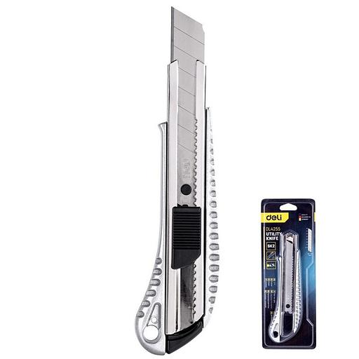 Нож Deli Универсальный нож Deli DL4255 18мм 18мм, лезвие SK2, алюминиевый корпус, длина 155мм фото 7