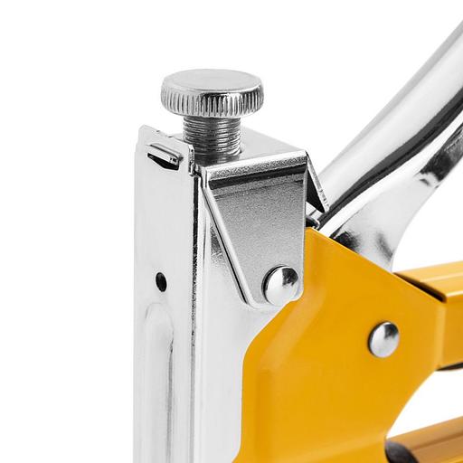 Степлеры, пистолеты, заклепочники Deli Мебельный степлер Deli DL238104 с набором скоб (2000шт D-тип, 2000шт Т-тип, 2000шт U-тип) фото 2