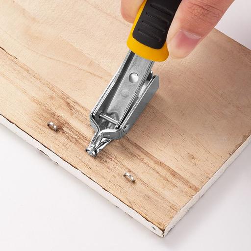 Степлеры, пистолеты, заклепочники Deli Мебельный степлер Deli DL238105 с набором скоб + антистеплер Набор: 2000шт D-тип. 2000шт Т-тип. 2000шт U-тип, 1шт скобоудалитель. фото 10