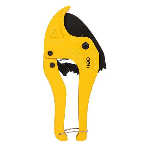 Труборез Deli Труборез для пластиковых труб с храповым механизмом Deli DL350042 диаметр реза до 42мм, лезвия из нержавеющей стали с тефлоновым покрытием, аллюминиевый корпус фото 1