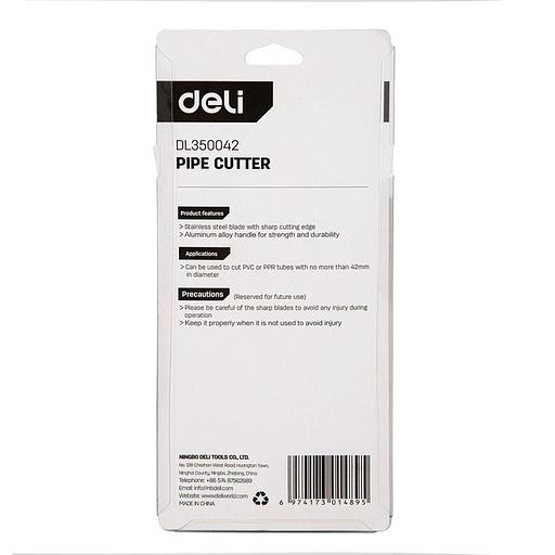 Труборез Deli Труборез для пластиковых труб с храповым механизмом Deli DL350042 диаметр реза до 42мм, лезвия из нержавеющей стали с тефлоновым покрытием, аллюминиевый корпус фото 10