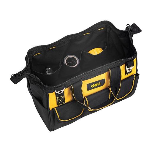 Ящики, сумки для инструментов Deli Сумка для инструментов Deli DL430113 310 x 170 x 220мм, 14 карманов, плечевой ремень, ткань Оксфорд фото 3