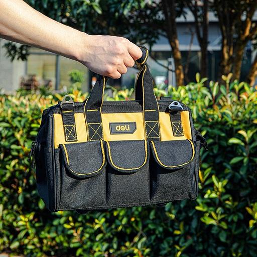 Ящики, сумки для инструментов Deli Сумка для инструментов Deli DL430113 310 x 170 x 220мм, 14 карманов, плечевой ремень, ткань Оксфорд фото 9