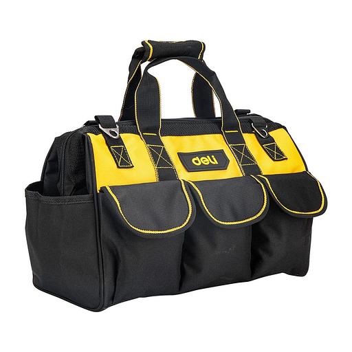 Ящики, сумки для инструментов Deli Сумка для инструментов Deli DL430116 360 x 180 x 250мм, 14 карманов, плечевой ремень, ткань Оксфорд фото 2