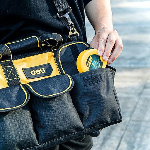 Ящики, сумки для инструментов Deli Сумка для инструментов Deli DL430116 360 x 180 x 250мм, 14 карманов, плечевой ремень, ткань Оксфорд фото 9
