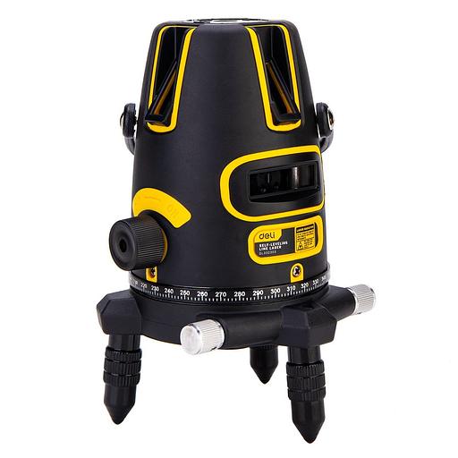 Измерительный и разметочный инструмент Deli Лазерный уровень Deli DL332303 3 луча(зеленый цвет), точность +/-1,5мм/7м, угол самовыравнивания 3°, 1АКБ 3 А*ч+ЗУ, время работы до 6 часов, кейс фото 1