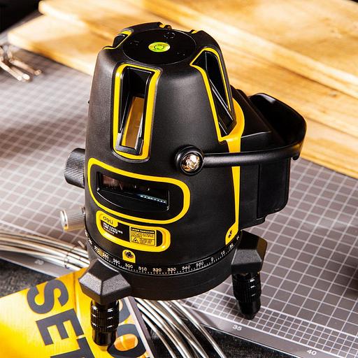 Измерительный и разметочный инструмент Deli Лазерный уровень Deli DL332303 3 луча(зеленый цвет), точность +/-1,5мм/7м, угол самовыравнивания 3°, 1АКБ 3 А*ч+ЗУ, время работы до 6 часов, кейс фото 3