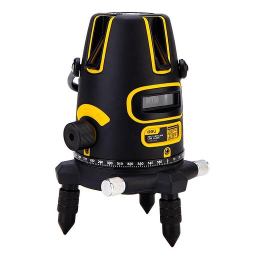 Измерительный и разметочный инструмент Deli Лазерный уровень Deli DL332305 5 лучей(зеленый цвет), точность +/-1,5мм/7м, угол самовыравнивания 3°, 2АКБ 4 А*ч+ЗУ, время работы до 4 часов, кейс фото 1