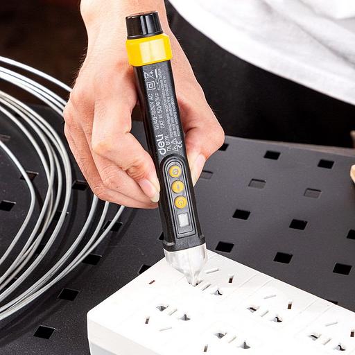 Измерительный и разметочный инструмент Deli Бесконтактный детектор напряжения Deli DL8011 (12-1000В, батарейки в комплекте) фото 7