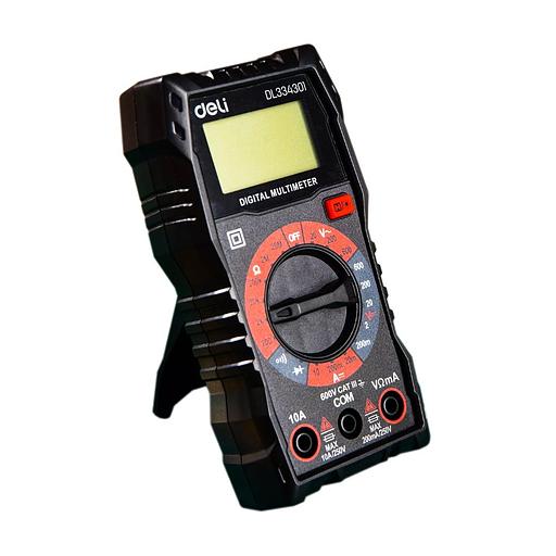 Измерительный и разметочный инструмент Deli Многофункциональный цифровой мультиметр Deli DL334301 напряж. 0,2-600В, сила тока 0,02-10А, сопр. 0,0002-20 МОм, ЖК-дисплей фото 10