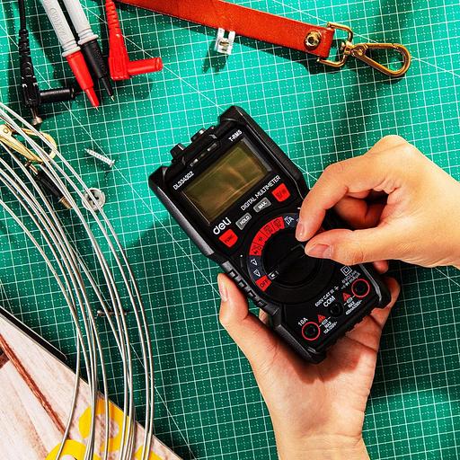 Измерительный и разметочный инструмент Deli Многофункциональный цифровой мультиметр Deli DL334302 напряж. 0,2-600В, AC/DC, ЖК-дисплей фото 3