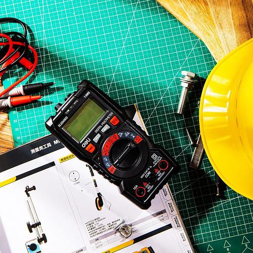 Измерительный и разметочный инструмент Deli Многофункциональный цифровой мультиметр Deli DL334302 напряж. 0,2-600В, AC/DC, ЖК-дисплей фото 5