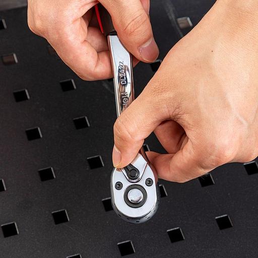 Ключи Deli Ключ-трещотка Deli DL2422 3/8" длина 200мм, 72 зуба, шестерня Cr-Mo, быстросъемная фото 4