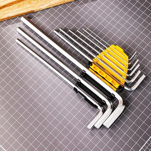 Ключи Deli Набор шестигранных ключей сверхдлинных Deli DL3089 9шт размер 1,5-10 мм, сталь Cr-V, пластиковый держатель фото 9