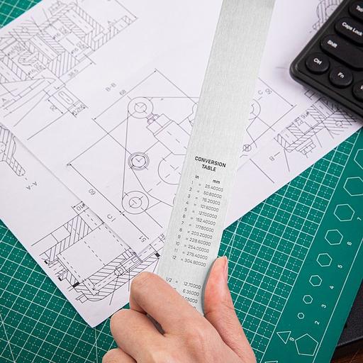 Измерительный и разметочный инструмент Deli Линейка стальная Deli DL8100Y 1000мм нержавеющая сталь фото 5