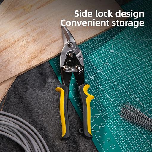 Режущий инструмент (пилы, ножовки, ножи, ножницы) Deli Ножницы по металлу (левый рез) Deli DL20031 250мм, режущая кромка CrV, двухкомпонентная ручка фото 5