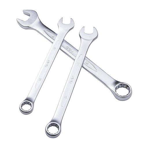 Ключи Deli Набор комбинированных гаечных ключей 14 шт Deli DL130014A (размеры 6,7,8,9,10,11,12,13,14,15,17,19,22,24 мм, матовая хромированная поверхность, чехол из ткани Оксфорд) фото 4