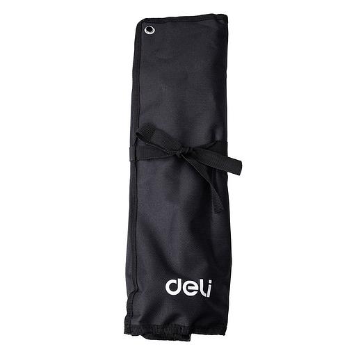 Ключи Deli Набор накидных изогнутых гаечных ключей 12 шт Deli DL150012A (размеры 6x7, 8x9, 10x11, 12x13, 14x15, 16x17, 18x19, 20x22, 21х23, 24х27, 25х28, 30х32, матовая хромированная поверхность, чехол из ткани Оксфорд) фото 3