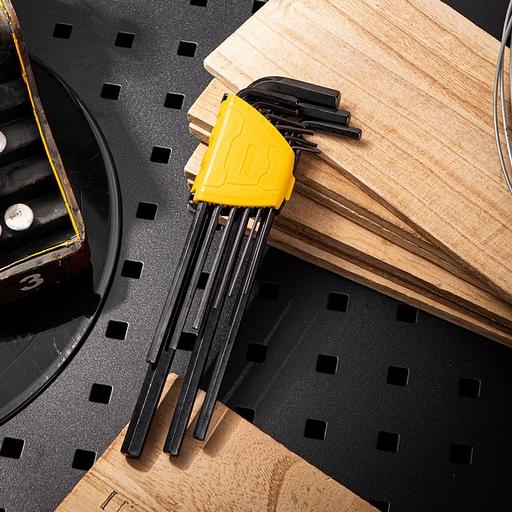 Ключи Deli Набор шестигранных ключей сверхдлинных Deli DL231309H 9 шт размеры 1,5,2,2,5,3,4,5,6,8,10мм, пластиковый держатель фото 9