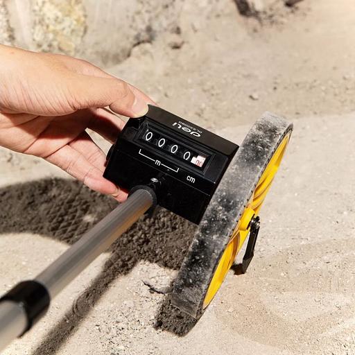 Измерительный и разметочный инструмент Deli Измерительное колесо с механическим счетчиком (курвиметр) Deli DL330060 диаметр 150мм, точность± 0,5%, значение деления 0,1 мм, двухступенчатая алюминиевая масштабируемая рукоятка фото 4