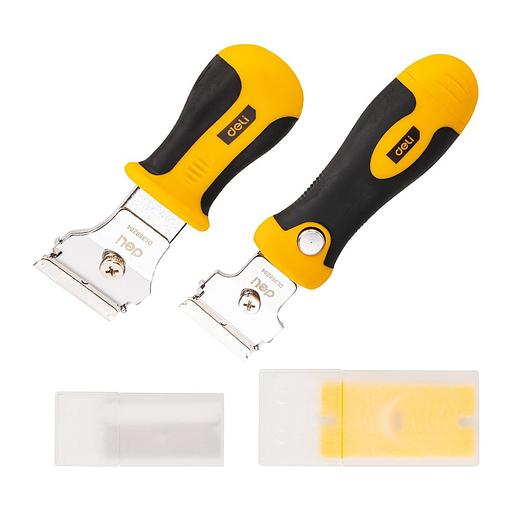 Отделочный инструмент Deli Набор шпателей Deli DL359204 2шт нержавеющая сталь, 3 типа лезвий для различных сценариев фото 1