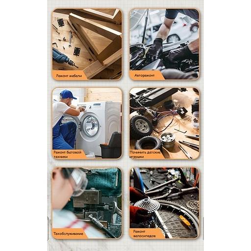 Ключи Deli Разводной ключ «Home Series Black" Deli HT1508 200мм, эксклюзивный дизайн, рукоятка из высококачественного софттач пластика фото 5