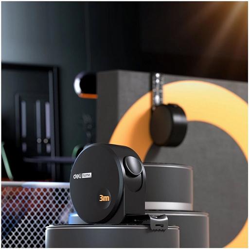 Измерительный и разметочный инструмент Рулетка Deli Home Series BlackHT8316 3м х 16мм, эксклюзивный дизайн, корпус - высококачественный софттач пластик фото 6