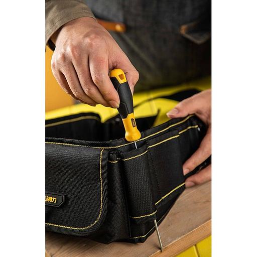 Ящики, сумки для инструментов Deli Пояс монтажника со сквозными карманами Deli DL5864 600 x 145 x 50 мм, 8+1 карманов, ткань Оксфорд 600D фото 5
