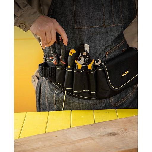 Ящики, сумки для инструментов Deli Пояс монтажника со сквозными карманами Deli DL5864 600 x 145 x 50 мм, 8+1 карманов, ткань Оксфорд 600D фото 6