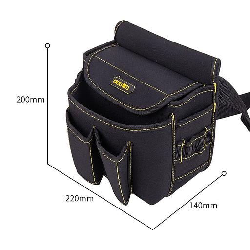 Ящики, сумки для инструментов Deli Поясная сумка монтажника Deli DL-P4 220 x 200 x 140мм, 6 карманов, ткань Оксфорд 600D фото 4