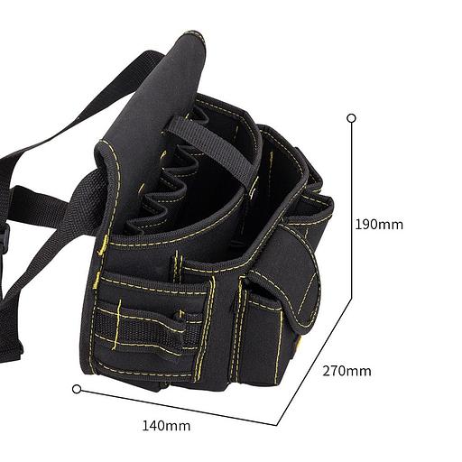 Ящики, сумки для инструментов Deli Поясная сумка монтажника Deli DL-P5 270 x 190 x 140мм, 7 карманов, ткань Оксфорд 600D фото 3