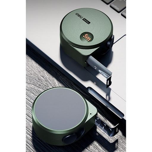 Измерительный и разметочный инструмент Deli Рулетка Home Series Green HT8519L 5м х 19мм, эксклюзивный дизайн, корпус - высококачественный софттач пластик фото 6