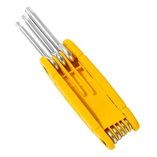 Ключи Deli Набор складных шестигранных ключей «TORX" Deli DL234308 размеры T9,T10,T15,T20,T25,T27,T30,T40, пластиковый держатель фото 3