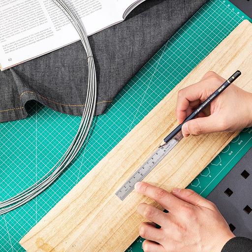 Измерительный и разметочный инструмент Deli Линейка стальная Deli DL8015Y 150мм нержавеющая сталь фото 5