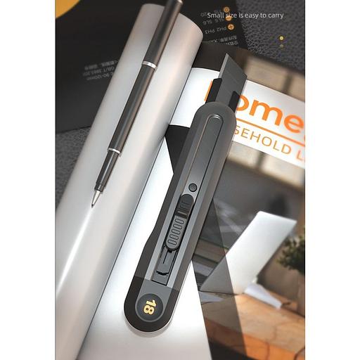 Набор технических ножей "Home Series Black" Deli HT4003 (ножи 9мм+18мм+Т-образный), эксклюзивный дизайн, корпус из высококачественного софттач пластика фото 7