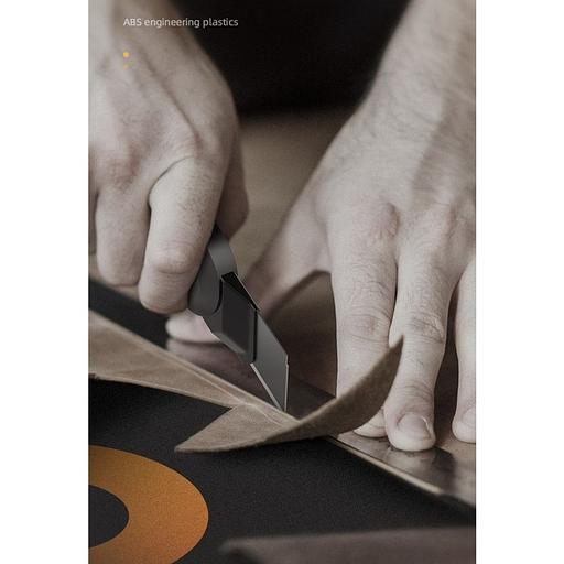 Набор технических ножей "Home Series Black" Deli HT4003 (ножи 9мм+18мм+Т-образный), эксклюзивный дизайн, корпус из высококачественного софттач пластика фото 10