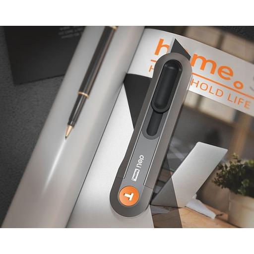 Нож Deli Набор технических ножей "Home Series Gray" Deli HT4003C (ножи 9мм+18мм+Т-образный), эксклюзивный дизайн, корпус из высококачественного софттач пластика фото 2