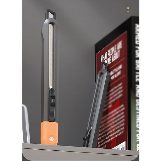 Нож Deli Набор технических ножей "Home Series Gray" Deli HT4003C (ножи 9мм+18мм+Т-образный), эксклюзивный дизайн, корпус из высококачественного софттач пластика фото 9