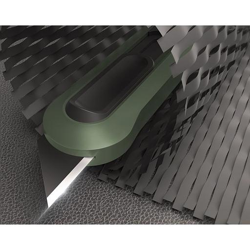 Нож Deli Набор технических ножей "Home Series Green" Deli HT4003L (ножи 9мм+18мм+Т-образный), эксклюзивный дизайн, корпус из высококачественного софттач пластика фото 3