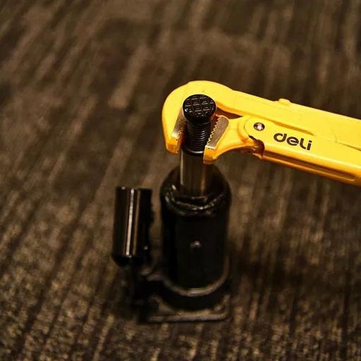 Ключи Deli Трубный рычажный ключ №3 с прямыми губками Deli DL105167 560мм, раскрытие губок 0-67мм, сталь Cr-V фото 5